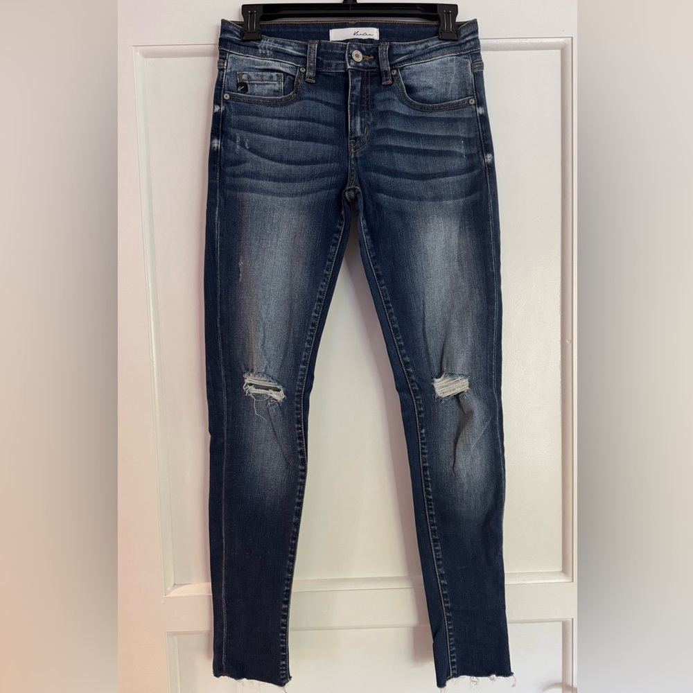 KanCan Dark Blue Distressed Skinny Jeans